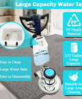 Heavy Duty Floor Polisher And Buffer For Commercial Use With 18 Inch Cleaning Head Three Brush Heads 175 RPM 3 Gallon Tank Ideal For Carpet Wood Epoxy And More Deep Cleaning And Polishing shown on carpet with large capacity water tank.