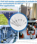 All In One Pop Rivets With Washers Kit used in metal structures, machinery, and travel gear applications