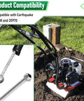 Front Tine Tiller Cable For 20908 And 20970 Models Replacement 3108A 20827 M5 End M8 Mount Kit with installed tiller