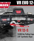 12,000 Lb Electric Winch For Trucks SUVs And Jeeps With Synthetic Rope 12V Heavy Duty Off Road Recovery Gear Built For Safe Handling And Beast Mode Spooling With Serious Pull Power, WARN VR EVO 12-S