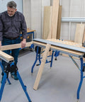 Level Up Your Shop Rig With These Knockout Adaptive Cutting System Extension Brackets That Bolt Right Onto Standard Workbenches Or Portable Project Tables For Quick Setup. Wooden rails mounted for cutting.