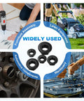 15 Pcs Serrated Flange Hex Nut Set M10 1.5 Coarse Thread Carbon Steel Black Oxide Workhorse Lock Nuts for various projects