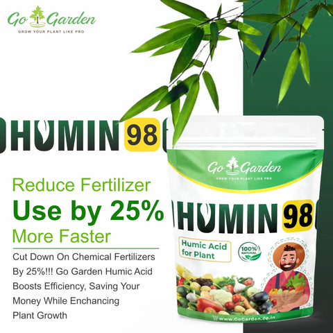 Humic Acid 98 For Plants, Organic Plant Food And Growth Booster, Boost Your Plant Game, Nutrient Uptake, Root Health, Germination, Drought Tolerance, Microbial Activity, 450 Grams pouch
