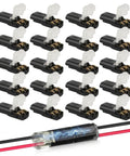 Two Pin LED Strip Light Connectors With Locking Buckle Quick Plug In Splice Clips for 22 18 AWG Wires Low Voltage Reusable Tool Free