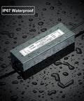 Heavy Duty Low Voltage Transformer 200W IP67 Waterproof LED Driver Power Supply 90-130V AC To 12V DC 16.7A on wet surface
