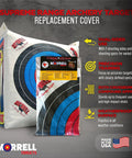 Weatherproof NASP Archery Target Bag Cover Replacement with dual sides and four shooting spots, white cover only, pro grade.