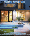 4 Pack Dusk To Dawn Outdoor LED Wall Pack Lights With Photocell Sensor illuminating driveway and porch area at night