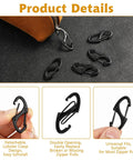 9Pcs Zipper Clip Theft Deterrents With Double Opening Lock Zipper Pulls Replacement Clips for Luggage, Backpack, Bag, Purse
