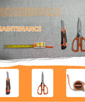 20 Piece Orange Home Tool Set With Ergonomic TPR Handles, Durable Chrome Plated Tools For DIY Home Repairs And Outdoor Projects