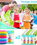 Outdoor gathering using 18 Pack Mosquito Repellent Bracelets With 60 Patch Refills, DEET-Free Insect Repellent Wrist Bands visible