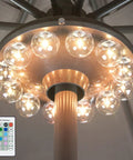 Battery Powered Umbrella Lights With RF Remote For Outdoor Patio Umbrella, 12 Color Changing Pole Light close-up with LEDs