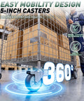 Heavy Duty Chrome Wire Security Cart Nsf Listed Mobile Storage Cage Kit Built Like A Tank For Warehouse Grocery Storage Featuring Rock Solid Mesh Design With Adjustable Shelves Handling Fifteen Hundred Pounds Daily Game Changer showing 5-inch swivel casters for easy mobility.