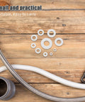 Heavy Duty Nylon Washer Set Assortment Kit From M2 To M8 Flat Nylon Washers For Furniture Assembly Machinery Upgrades And Hardware Projects 500 Piece Insulated Spacer Washers For Durable Mounting, white washers on wood