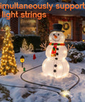 Outdoor 50 Ft Extension Cord With 3 Outlets And Indicator Light used for holiday decor with inflatable snowman at night