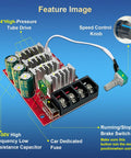 Brushed DC Motor PWM Speed Controller 7-70V 30A Adjustable Variable Speed Module With Brake Switch, heat sink, capacitors