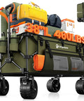 Heavy Duty Collapsible Wagon Cart With 220L Capacity And 460Lb Load, Foldable Beach Wagon On All Terrain Wheels fully loaded