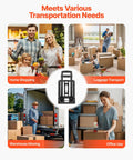 Foldable Hand Truck For Quick Moves 110 Lb Load Capacity Collapsible Luggage Cart With 2 Wheels And Elastic Rope Handy Dolly for moving