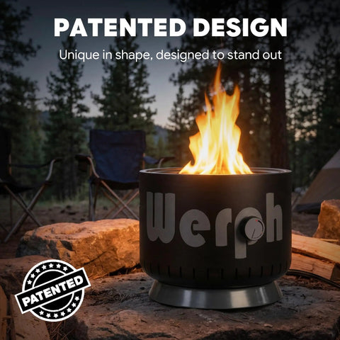 17 Inch Compact Propane Fire Pit With 58000 BTU Lightweight Outdoor Heater For Camping