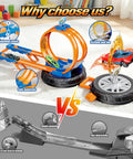 Rad Epic 360 Degree Loop Race Car Track Set With Fire Ring Stunt Includes Four One To Sixty Four Scale Cars A Kid Friendly Gift