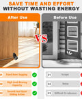 Comparison of door usability before and after using 2 Inch Door Support Wheel And Gate Roller Replacement Kit With Included Screws To Patch Up Drooping Screen Doors Quick Roll Slick On Classic Wood Fences Stress Free DIY Weekend Swap.