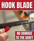 Using hook blade on golf club grip from Premium Golf Grip Kit For Regripping with 15 2x10 Tape Strips Durable Rubber Vise Clamp