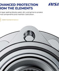 Premium Rear Wheel Bearing Hub Assembly Straight Up Built Tough For Toyotas, close-up view of sealed bearing and multi-layer protection.