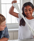 Children playing with slime made using Liquid School Glue That Bonds Paper, Wood, Fabric And More, Washable, Safe And Non Toxic, Dries Clear, 4oz Bottle