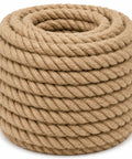 Beefy Heavy Duty 1 Inch Manila Jute Rope 50 Feet Natural Thick 4 Strand Twisted For Crafts Nautical Railing Hammock And Decor All Weather Strength 1080 Lbs Strong