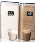 Two pack extra large 9.5L food storage canisters with airtight lids for flour sugar rice cereal pasta BPA free leakproof bulk containers