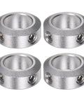 4 Pack 12mm Bore Aluminum Shaft Collars With Set Screws, 20mm Outer Diameter, 8mm Wide for industrial machinery.