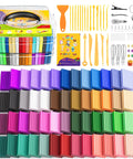 52-Color Polymer Clay Kit With Sculpting Tools And Storage Box For Starter-Friendly Beginners, Oven Bake DIY Modeling Clay