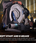 Beefed Up 15 Inch Metal Cutting Chop Saw With 3500 Plus Cuts Using EVOMAX 14 Inch Steel Blade Soft Start Motor E Brake