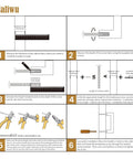 6 Step guide for installing 6 Pack 2 Inch Black And Gold T Bar Cabinet Knobs Matte Black Hardware on 11/16 to 1.6 inch thick cabinets