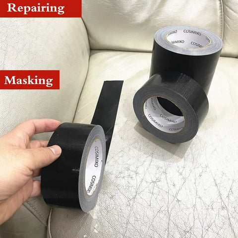 Five Pack Black Heavy Duty Duct Tape 2 Inches By 30 Yards Waterproof Tear By Hand All Weather Residue Free Strong And Flexible for Repairs