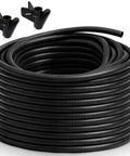 Complete Hella Flexible Split Wire Loom Tubing Kit With Two Heavy Duty Clamps For Easy Car Cable Management And Sweet Wiring Harness Protection Under Hood, 120 feet spiral tubing and two clamps.
