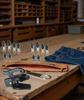 Six Piece Zipper Repair Kit With Replacement Sliders Teeth Top And Bottom Stops Insertion Pins for fixing zippers on table