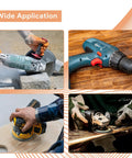 Electric Motor Carbon Brush Set For Power Tools Maintenance And Repair 72 Piece Pack In use with various power tools.