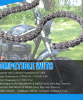 420 Rear Drive Chain 90 Link With Chain Breaker Tool on Mini Bike, compatible with various models, shown outdoor.