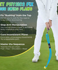 Golf Swing Trainer Rope With Molded Grip For Beginners Hand Position Corrector And Tempo Rhythm Coach For Indoor Practice
