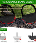 41 Inch Manual Lawn Edger With Two Replaceable Blades And T Grip Handle For Yard Garden Landscaping Sidewalk And Flower Bed Built From Rust Resistant Steel For Pro Grade Durability And Easy To Use replaceable blade design