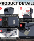 Solid As A Rock Weatherproof Outdoor Outlet Box Featuring Integrated GFCI Receptacle And Wall Switch ETL Certified, showing product details and features.