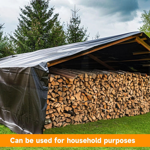 Heavy Duty 30x30 Foot Poly Tarpaulin With Reinforced Edges And Grommets, Ultra Waterproof And UV Resistant Cover for woodpile shelter