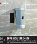 Extreme Outdoor Mounting Tape For All Weather Use 20 Feet By 1 Inch Heavy Duty Stick On Adhesive on brick wall with light fixture.