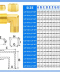 Front view of ChillWaves brass compression elbow fitting, 5/8 in OD x 1/2 in NPT male, 90-degree, 2-pack