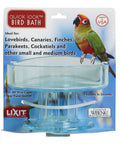 Twist And Lock Bird Bath For Small To Medium Birds Like Lovebirds Canaries Finches Parakeets And Cockatiels, Durable Plastic Self Service Bath That Stays Put, No Fuss To Use, Stable Mount Keeps Feathers Clean And Happy