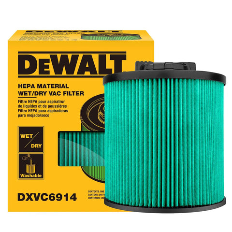 DXVC6914 HEPA Cartridge Filter For 6 To 16 Gallon Wet And Dry Shop Vac Replacement with packaging