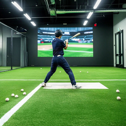 Indoor Batting Cage Turf Mat Set For Baseball And Softball Practice, Realistic 0.4 Inch Pile Height Synthetic Grass