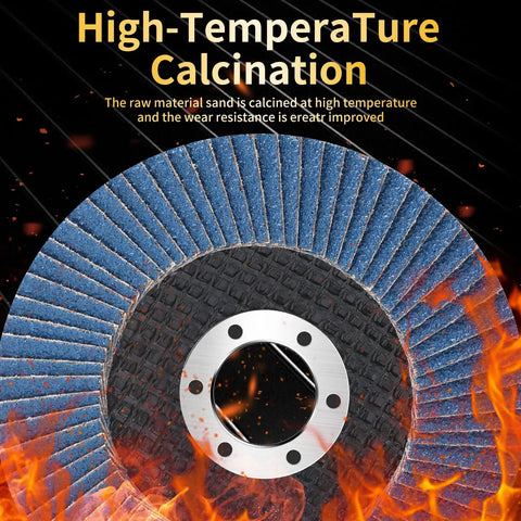 Beefy Zirconia Flap Discs Kit With Grits 40 60 80 100 120 For Angle Grinder showing high-temp calcination process.