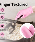 SwiftGrip Pink Nitrile Gloves, 3-mil, latex-free disposable; medium size