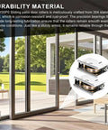 Two Pack 0C5Y00P0 Sliding Patio Door Rollers Compatible With Pella Sliding Patio Doors 1-1/2 Inch Steel Ball Bearing Rollers Adjustable Roller Height For Easy Installation, Reliable Smooth Glide And Long-Lasting Performance, shown installed on glass doors.